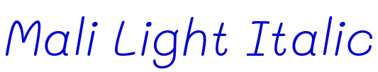 Mali Light Italic フォント